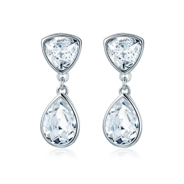 Effusion Pierced Earrings with Swarovski Crystals WGP MYJS Bridal
