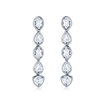 Talesia Effusion Drop Earrings with Swarovski Crystals White Gold Plated MYJS Bridal