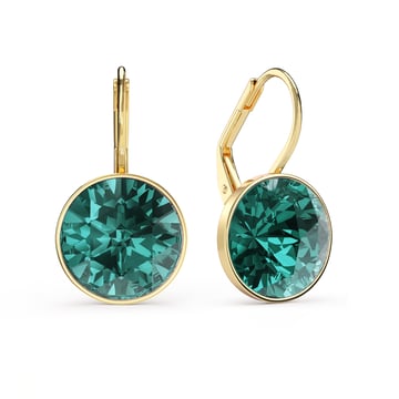 Bella Earrings 6 Carat Drop Earrings Blue Zircon Crystals Gold Plated
