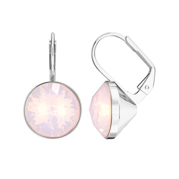 Bella Earrings 6 Carat Drop Earrings Rose Water Opal Crystals Rhodium Plated