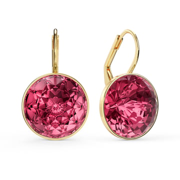 Bella Earrings 10 Carat Drop Earrings Rose Crystals Gold Plated
