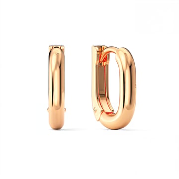 Essentials 12mm Mix Hoop Earrings Rose Gold Plated