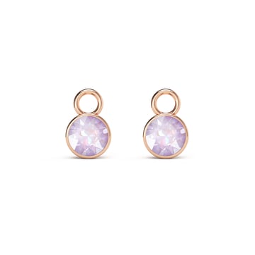 Bella 1 Carat Mix Charms with Crystal Lavender DeLite Swarovski Crystals Rose Gold Plated