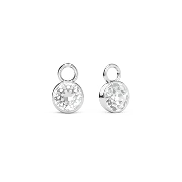 Bella 1 Carat Mix Charms with Clear Swarovski Crystals Rhodium Plated