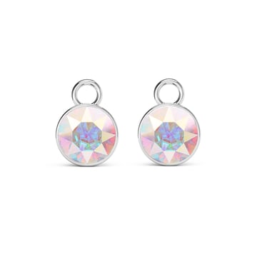 Bella 2 Carat Mix Charms with Crystal Aurore Boreale Swarovski Crystals Rhodium Plated
