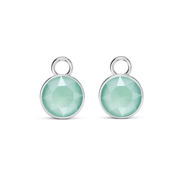 Bella 2 Carat Mix Charms with Crystal Mint Green Swarovski Crystals Rhodium Plated