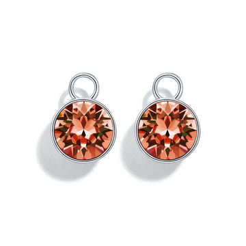 Bella 2 Carat Mix Charms with Swarovski Rose Peach Rhodium Plated