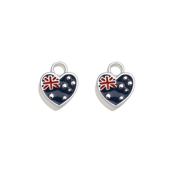 Australian Flag Hoop Earring Charm Clear
