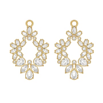 Charlotte Floral Drop Mix Charms Clear Gold Plated