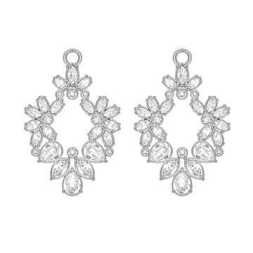 Charlotte Floral Drop Mix Charms Clear Rhodium Plated