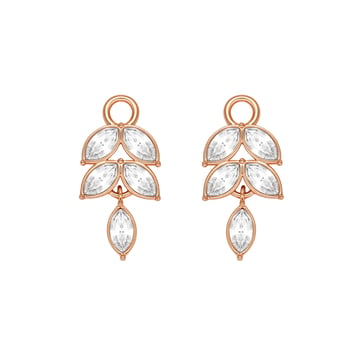 Nora Drop Mix Charms Clear Rose Gold Plated