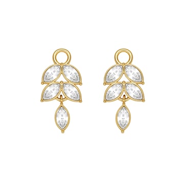 Nora Drop Mix Charms Clear Gold Plated
