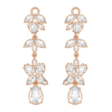 Tatiana Floral Drop Mix Charms Clear Rose Gold Plated