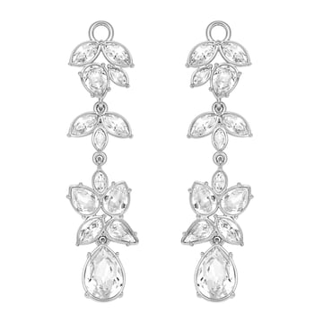 Tatiana Floral Drop Mix Charms Clear Rhodium Plated