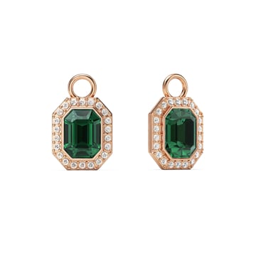Angelic Octagon Mix Charms Emerald Rose Gold Plated