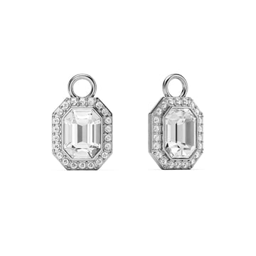 Angelic Octagon Mix Charms Clear Rhodium Plated
