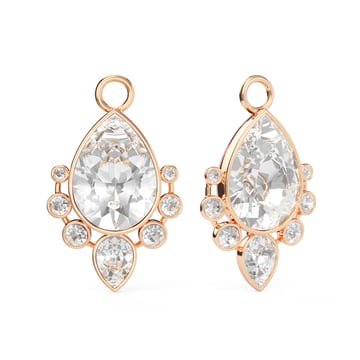 Valentina Drop Mix Charms Clear Rose Gold Plated