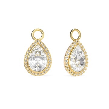 Angelic Teardrop Drop Mix Charms Clear Gold Plated