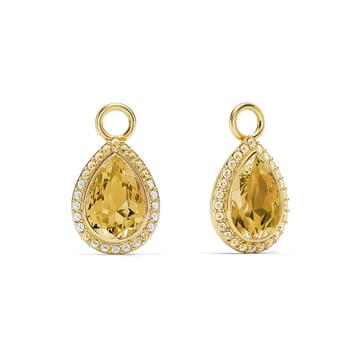 Angelic Teardrop Drop Mix Charms Crystal Golden Shadow Gold Plated