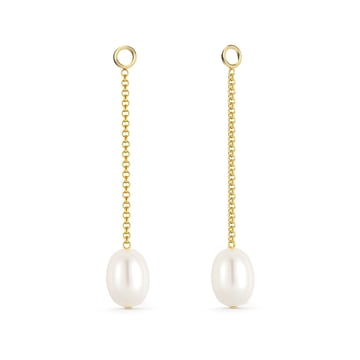 Petite Drop Freshwater Pearl Mix Charms Gold Plated