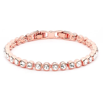 Tennis Bracelet with Swarovski Crystal Rose Gold Plated