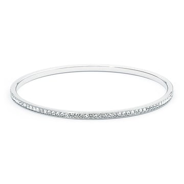 MYJS Trinity Magic Bangle with Clear Crystals Rhodium Plated