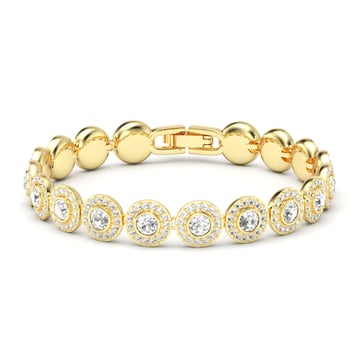 Angelic Tennis Bracelet Clear Crystal Gold Plated