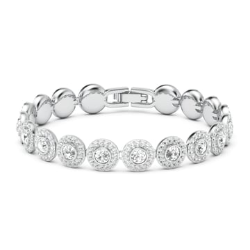 Angelic Tennis Bracelet Clear Crystal Rhodium Plated