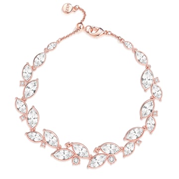 Paloma Bracelet with Clear Swarovski Crystals Rose Gold Plated