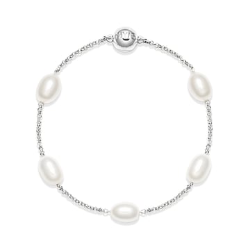 Interlude Freshwater Pearl Bracelet Rhodium Plated