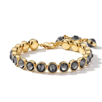 Signature Tennis Bracelet Crystal Silver Night Gold Plated