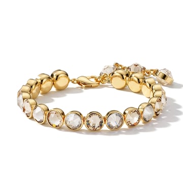 Signature Tennis Bracelet Silver Shade Light Silk Gold Plated
