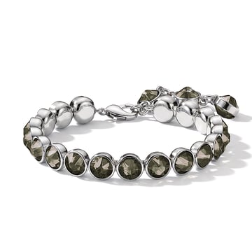 Signature Tennis Bracelet Black Diamond Rhodium Plated