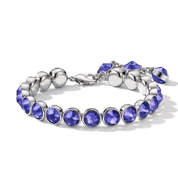Signature Tennis Bracelet Tanzanite Rhodium Plated