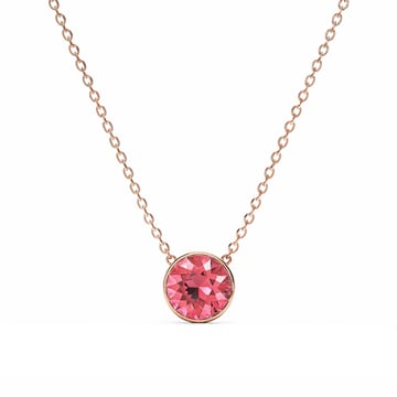 Bella 4 Carat Necklace Rose Crystal Rose Gold Plated