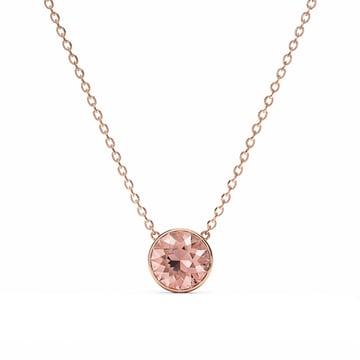 Bella 4 Carat Necklace Vintage Rose Crystal Rose Gold Plated