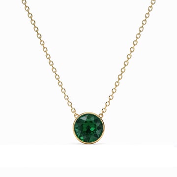 Bella 4 Carat Necklace Emerald Crystal Gold Plated