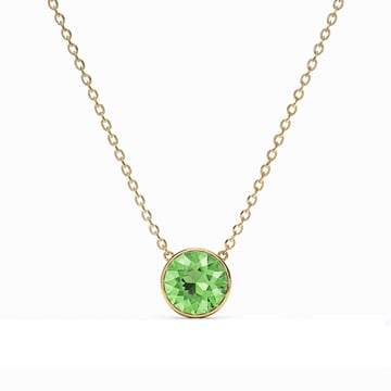 Bella 4 Carat Necklace Peridot Crystal Gold Plated