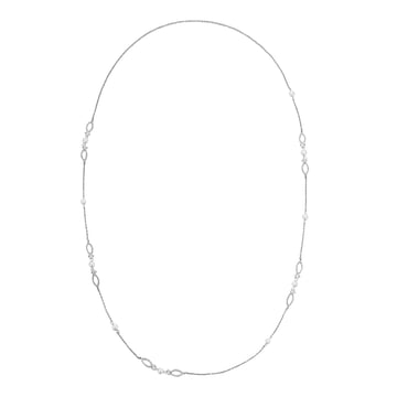 Regal White Pearl Standage with Clear Austrian Crystals Rhodium Plated