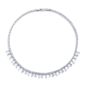 Taini Sprinkle Tennis Necklace with Clear Cubic Zirconia
