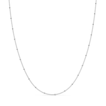 Droplet Carrier Necklace Rhodium Plated