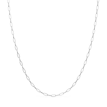 Cable Carrier Necklace Rhodium Plated