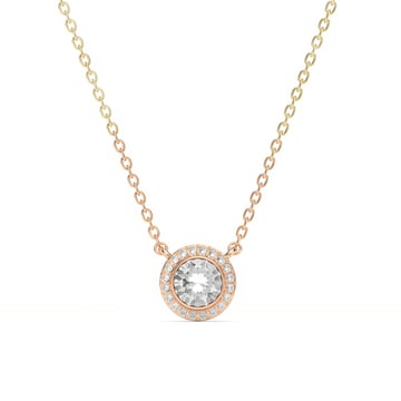 Angelic Pendant Clear Crystals Rose Gold Plated