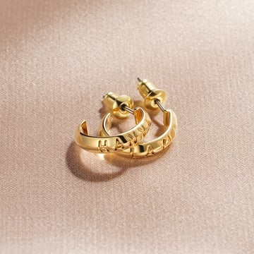 Personalised Devotion Engraved Earrings in Sterling Silver