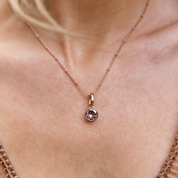Bella 2 Carat Mix Charms with Vintage Rose Swarovski Crystals Rose Gold Plated
