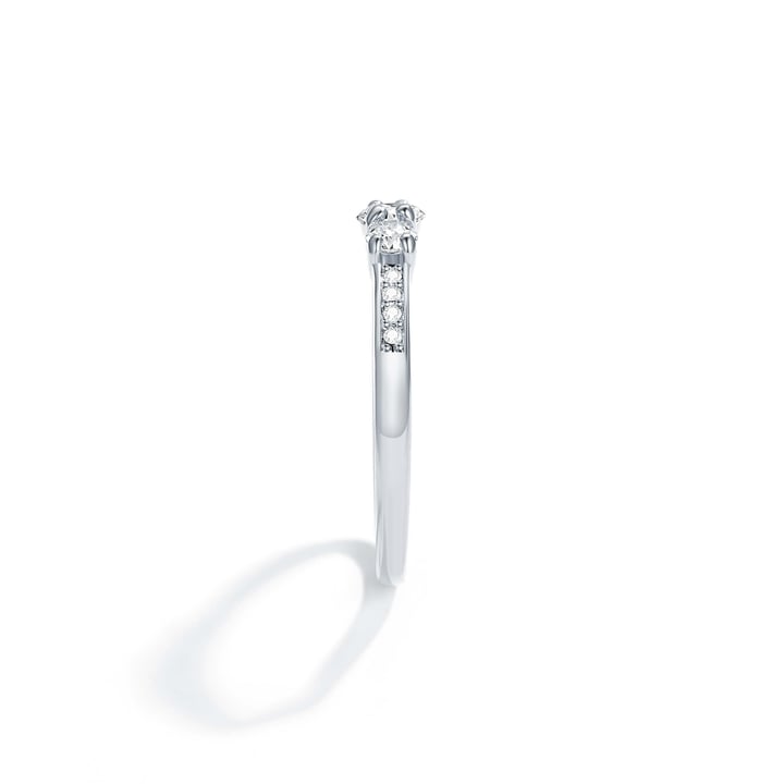 Attract Trilogy Brilliance Ring with Clear Cubic Zirconia Rhodium Plated