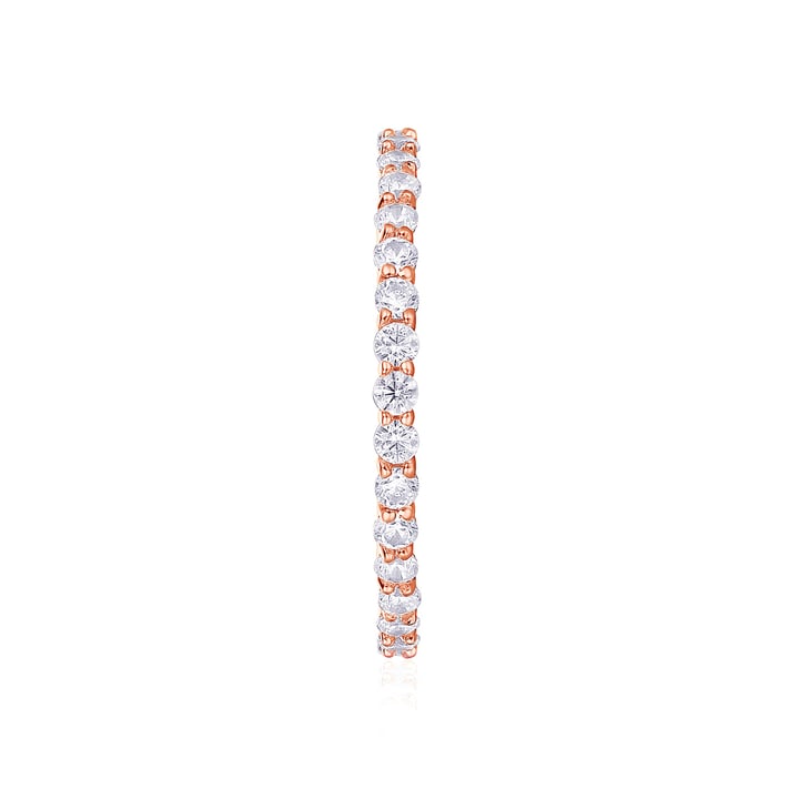 Vittore White Eternity Stackable Ring Sterling Silver Rose Gold Plated Stack