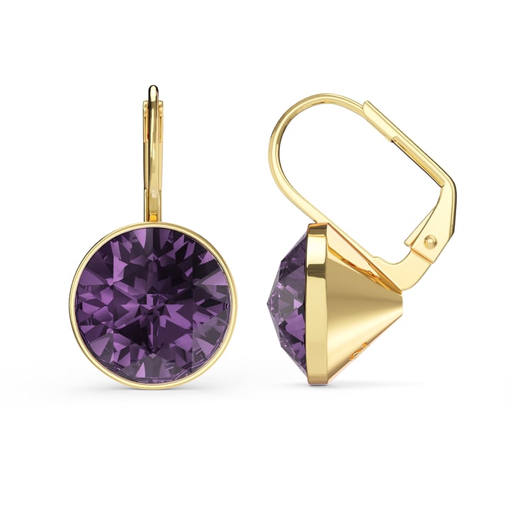 Bella Earrings 6 Carat Drop Earrings Iris Crystals Gold Plated