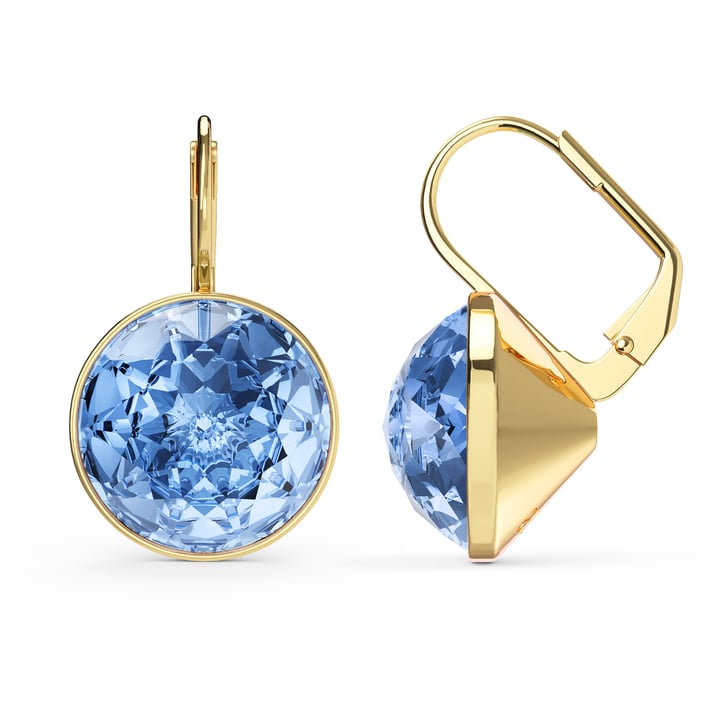 Bella Earrings 10 Carat Drop Earrings Light Sapphire Crystals Gold Plated