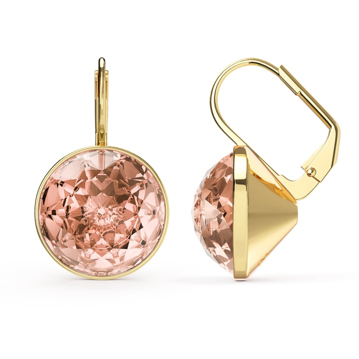 Bella Earrings 10 Carat Drop Earrings Vintage Rose Crystals Gold Plated